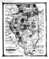 Railroad Map of Illinois, Bond County 1875 Microfilm